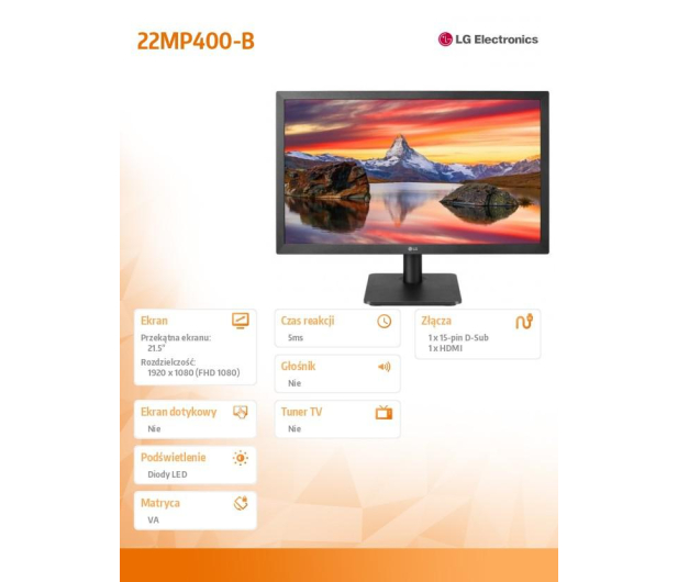 LG 22MP400-B - 694310 - zdjęcie 8